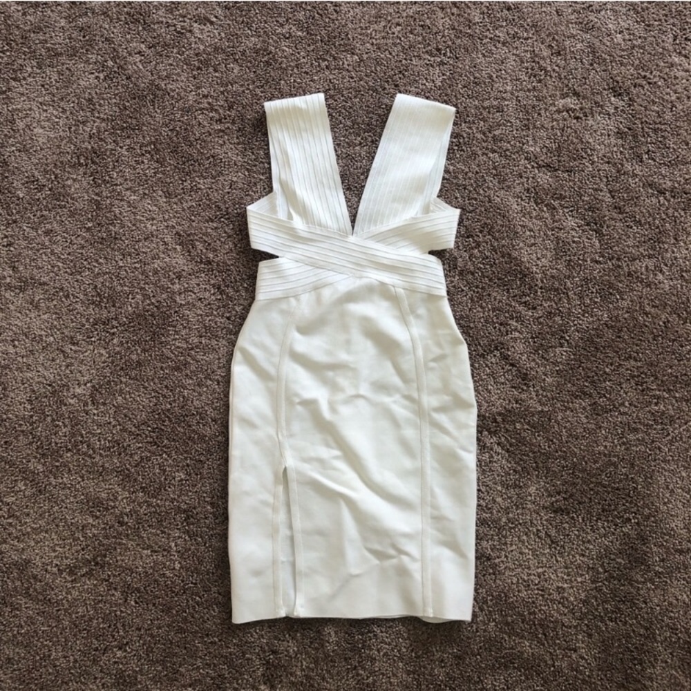 White bandage dress
